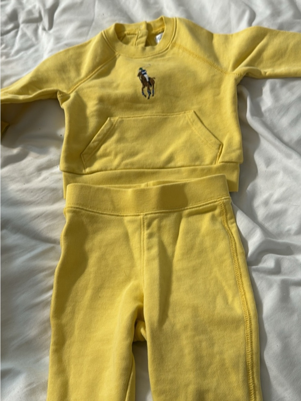 Ralph Lauren Yellow Kids Sweatshirt & Joggers Set